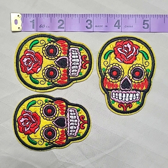 Rockabilly Sugar Skull Patches - Picture 2 of 3